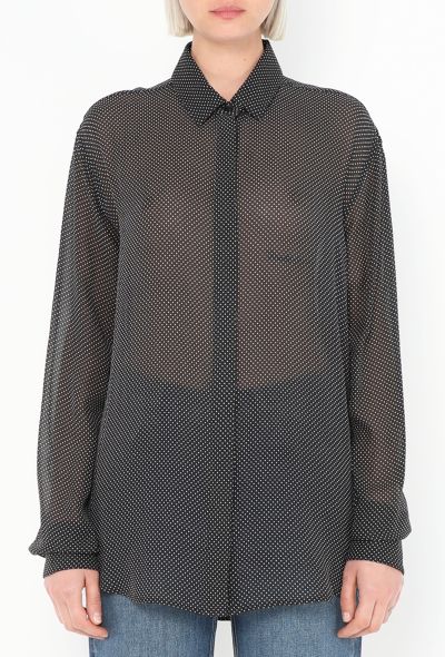 Saint Laurent 2019 Silk Polka Dot Blouse - 1 Saint Laurent 2019 Silk Polka Dot Blouse - 1