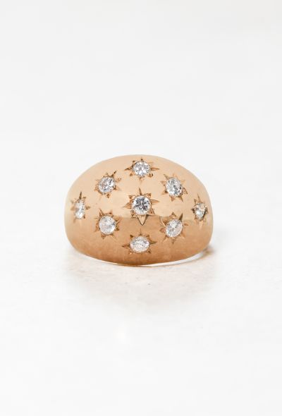                             18k Rose Gold and Diamond Star Ring - 1
