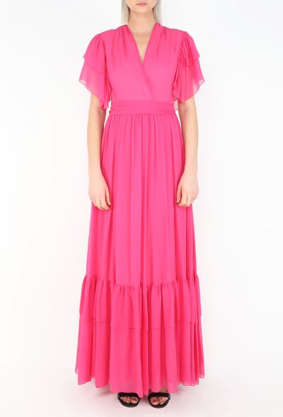 Gucci 2023 Belted Silk Peasant Gown - 2