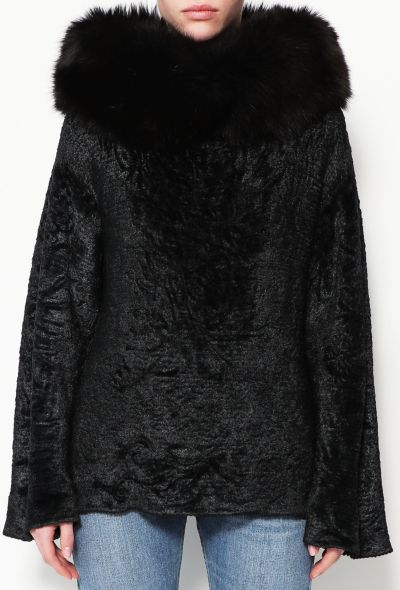                             2003 Fox Collar Velvet Sweater - 2