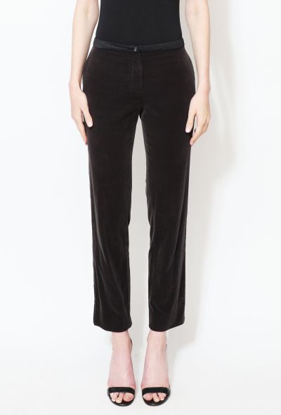                             Quilted 'CC' Trim Corduroy Trousers - 2