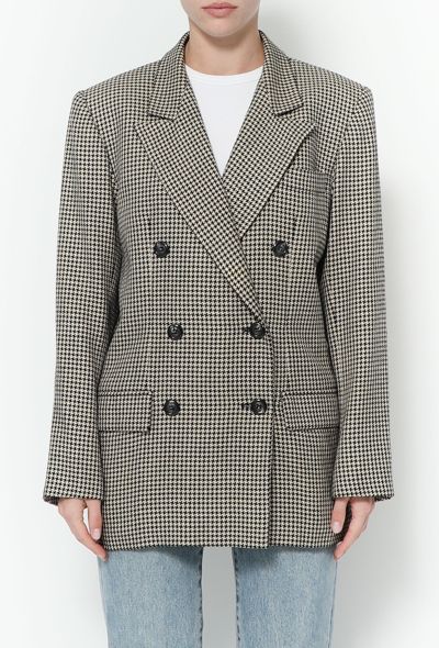                             Late '70s Notched Houndstooth Blazer-4