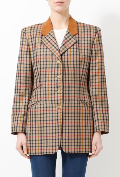 80s DAKS 'Hacking' Check Jacket - 1
