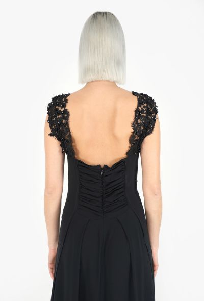 Nina Ricci Lace Trim Open-Back Gown - 1