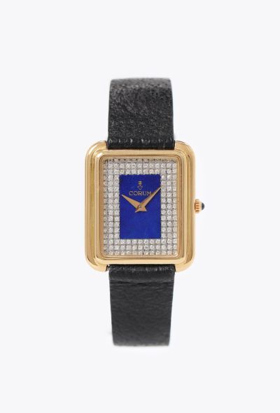 Corum 1970s 18k Yellow Gold, Diamond & Lapis Lazuli Watch - 1 Corum 1970s 18k Yellow Gold, Diamond & Lapis Lazuli Watch - 1