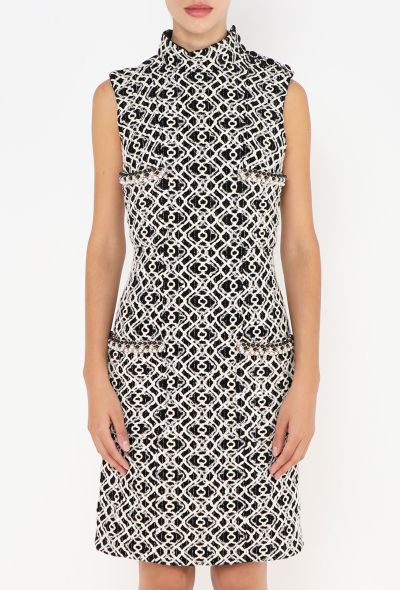 Chanel STUNNING 2022 Hand-Embroidered Lattice Dress - 1 Chanel STUNNING 2022 Hand-Embroidered Lattice Dress - 1