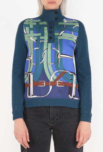 Hermès Graphic Silk Knit Sweater - 1