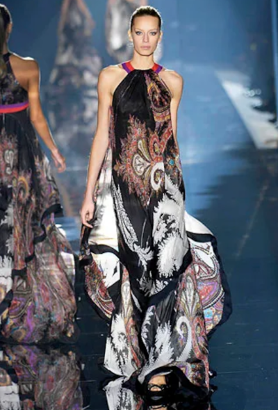 Gucci S/S 2007 Bohemian Silk Halter Dress - 2