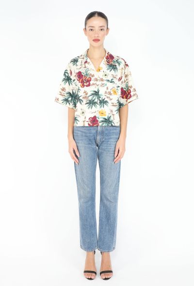 Miu Miu 2024 Tropical Print Silk Shirt - 2