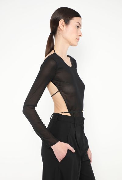 Saint Laurent S/S 2024 Silk Open-Back Bodysuit - 1