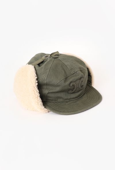 Céline Shearling Triomphe Chapka Hat - 2 Céline Shearling Triomphe Chapka Hat - 2