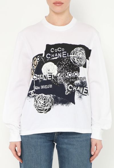 Chanel 2020 Embellished 'CC' Camelia T-Shirt - 1 Chanel 2020 Embellished 'CC' Camelia T-Shirt - 1