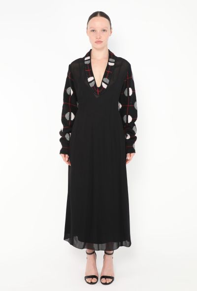Prada F/W 2021 Geometric Knit Crêpe Dress - 1 Prada F/W 2021 Geometric Knit Crêpe Dress - 1