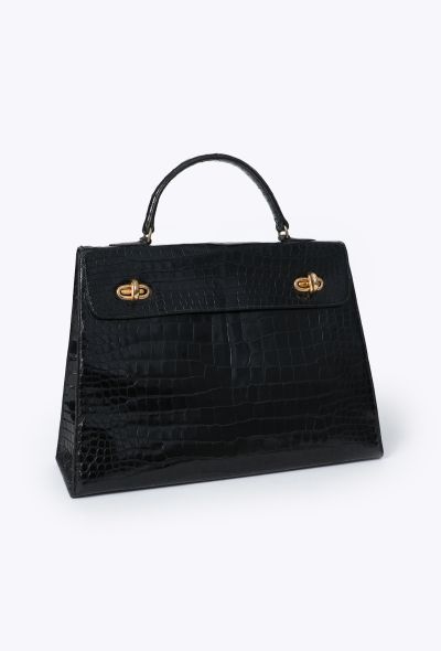 Hermès EXQUISITE 1955 Porosus Kelly 'Chaîne d'Ancre' 36cm - 2