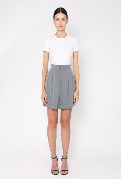 Chanel 1994 Pleated Piqué 'CC' Shorts - 2 Chanel 1994 Pleated Piqué 'CC' Shorts - 2