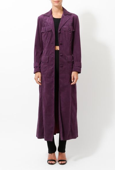                             Anna Sui '90s Purple Suede Coat - 2