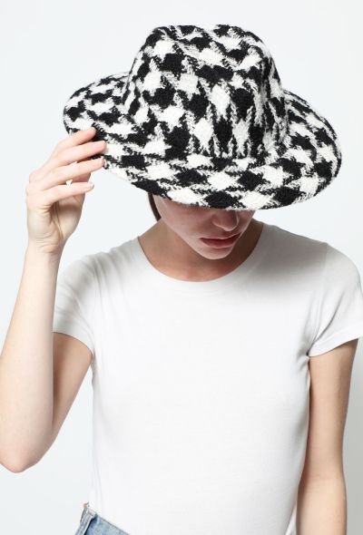 Chanel F/W 2019 Houndstooth Hat - 1