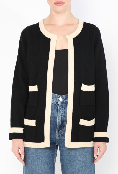 Chanel '80s Cashmere 'CC' Pocket Cardigan - 1 Chanel '80s Cashmere 'CC' Pocket Cardigan - 1