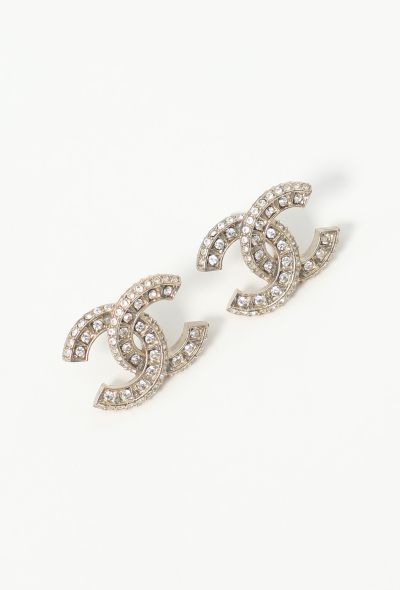 Chanel Strass Embellished 'CC' Earrings - 2