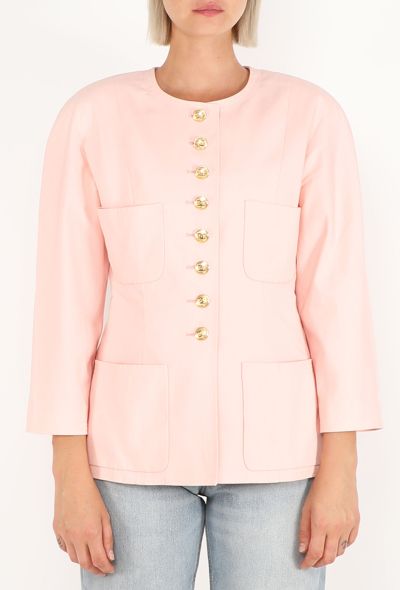 Chanel Collarless 'CC' Cotton Ensemble, S/S 1991 - 1