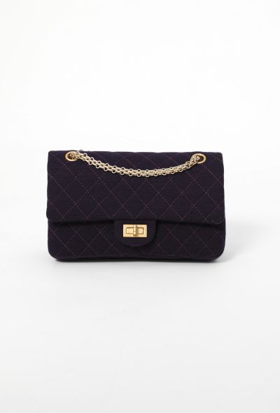 Chanel Purple Jersey 2.55 Medium Flap Bag - 1