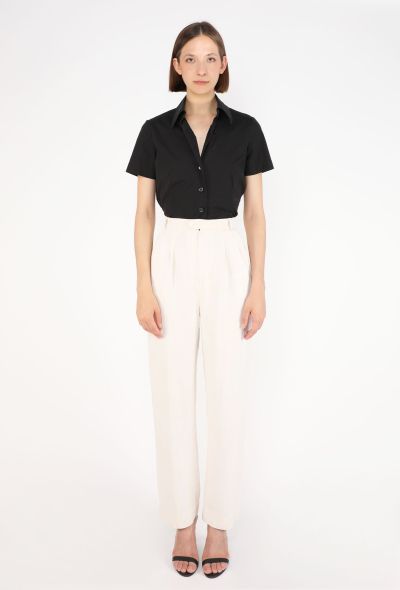 Saint Laurent Pleated Linen Trousers, 1980s - 1