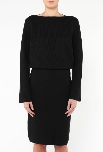 Alaïa Ribbed Knit Sweater Dress - 2 Alaïa Ribbed Knit Sweater Dress - 2