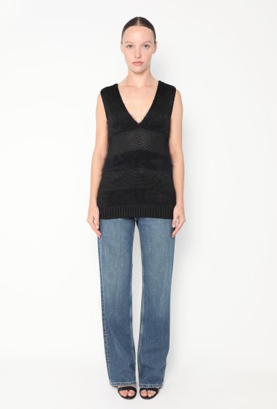 Balenciaga Tiered Angora Knit Top - 2 Balenciaga Tiered Angora Knit Top - 2