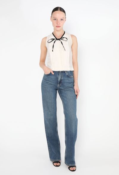 Chanel Ruffled Silk Lavallière Blouse - 2