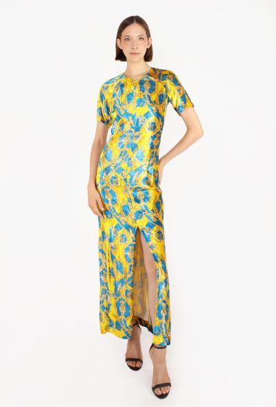 Dries Van Noten Ottoman Printed Velvet Dress, 1997 - 2