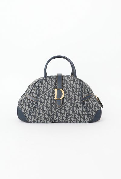 Christian Dior Diorissimo Double Saddle Bowler Bag - 1