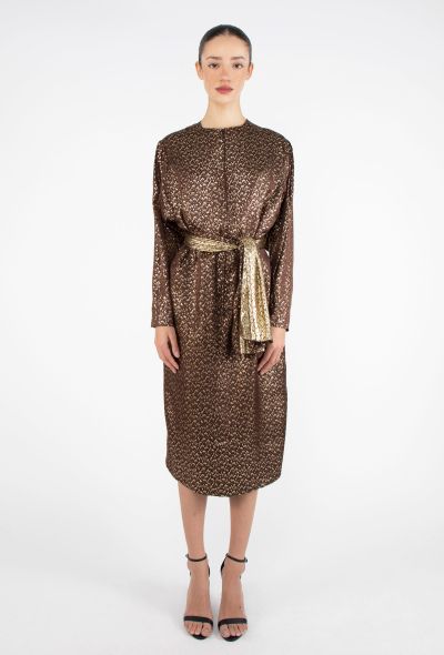 Dior '70s Lamé Jacquard Tunic Dress - 2