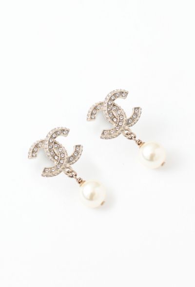 Chanel Embellished Pearl 'CC' Earrings - 2