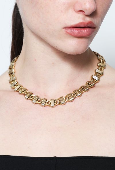                                         Vintage 18k Gold Chainlink Necklace-1
