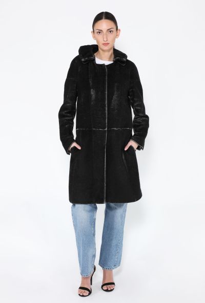 Helmut Lang Rare F/W 2000 Wool Brushed Peacoat - 1