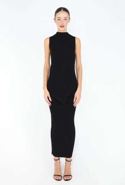 Rick Owens 2024 Asymmetrical Ribbed Dress - 1