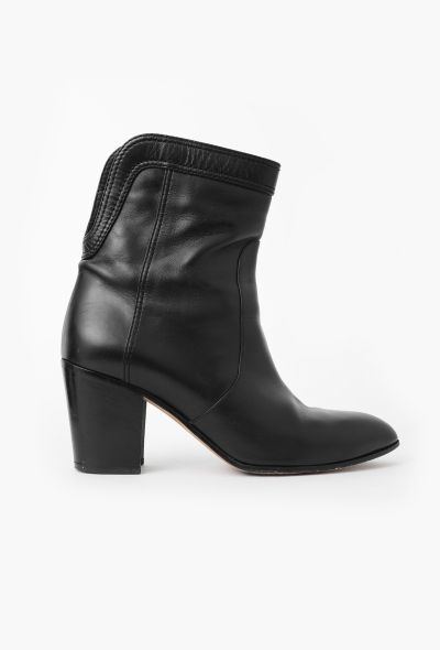 Chanel Classic Leather 'CC' Ankle Boots - 1 Chanel Classic Leather 'CC' Ankle Boots - 1