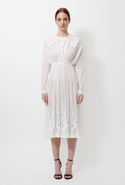 Cotton Lace Embroidered Dress - 1 Cotton Lace Embroidered Dress - 1