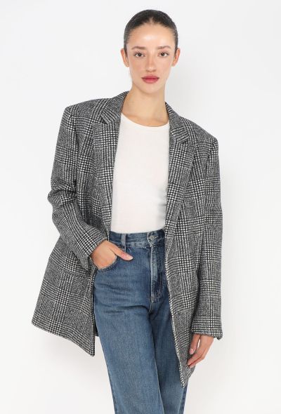 Saint Laurent F/W 2018 Alpaca Houndstooth Blazer - 1