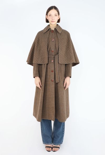 Céline '70s Calèche Belted Capelet Coat - 1