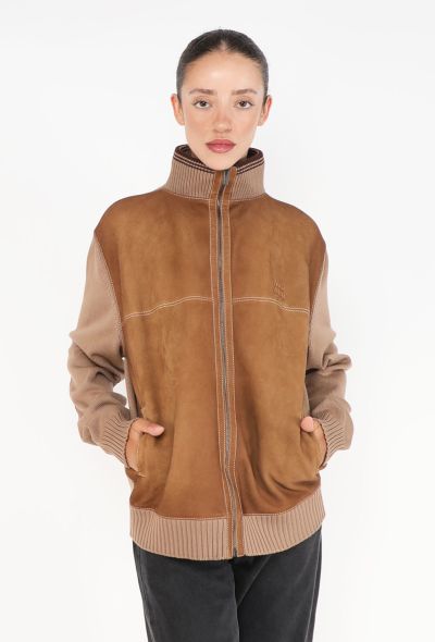 Miu Miu Suede Ribbed Bomber Jacket, F/W 2025 - 1