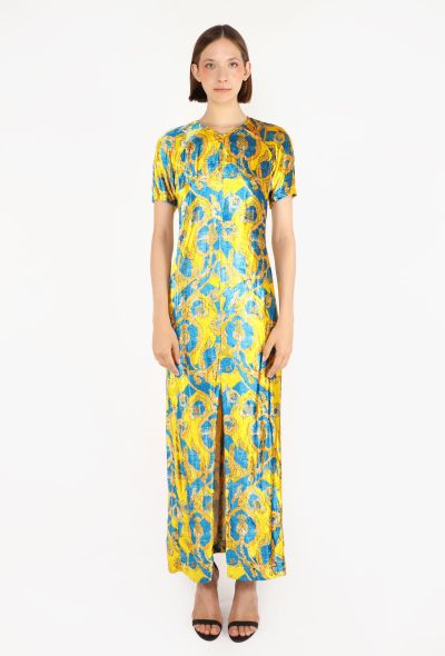 Dries Van Noten Ottoman Printed Velvet Dress, 1997 - 1