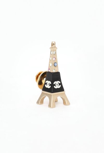 Chanel Embellished Eiffel Tower Pin - 2