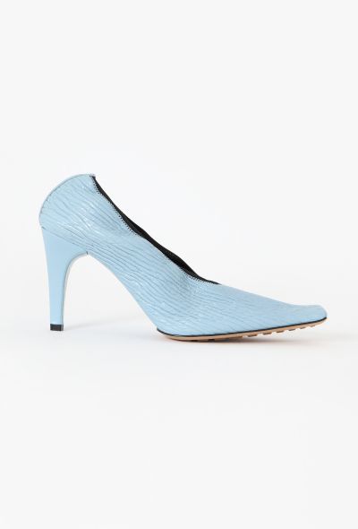 Bottega Veneta S/S 2020 Textured Square Pumps - 1