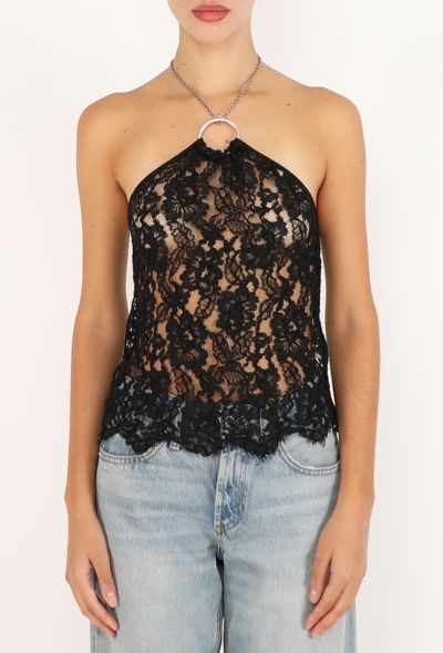 Dolce & Gabbana Chainlink Halter Lace Top, 2000 - 1