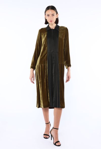 Dries Van Noten Velvet Pleated Dress, 2020 - 2