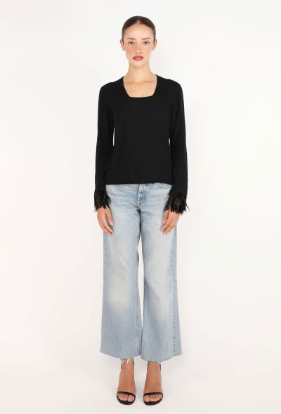 Gucci Feather Trim Cashmere Top, 2003 - 2
