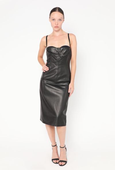 Dolce & Gabbana Early 2000s Leather Bustier Dress - 1 Dolce & Gabbana Early 2000s Leather Bustier Dress - 1