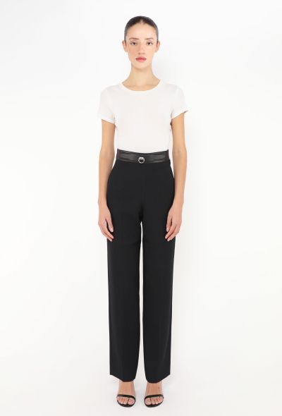 Hermès F/W 2021 Leather Trim Trousers - 1