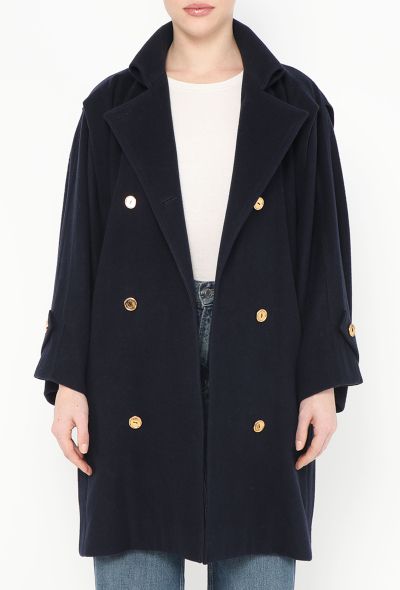Céline Vintage Felted Military Jacket - 2 Céline Vintage Felted Military Jacket - 2
